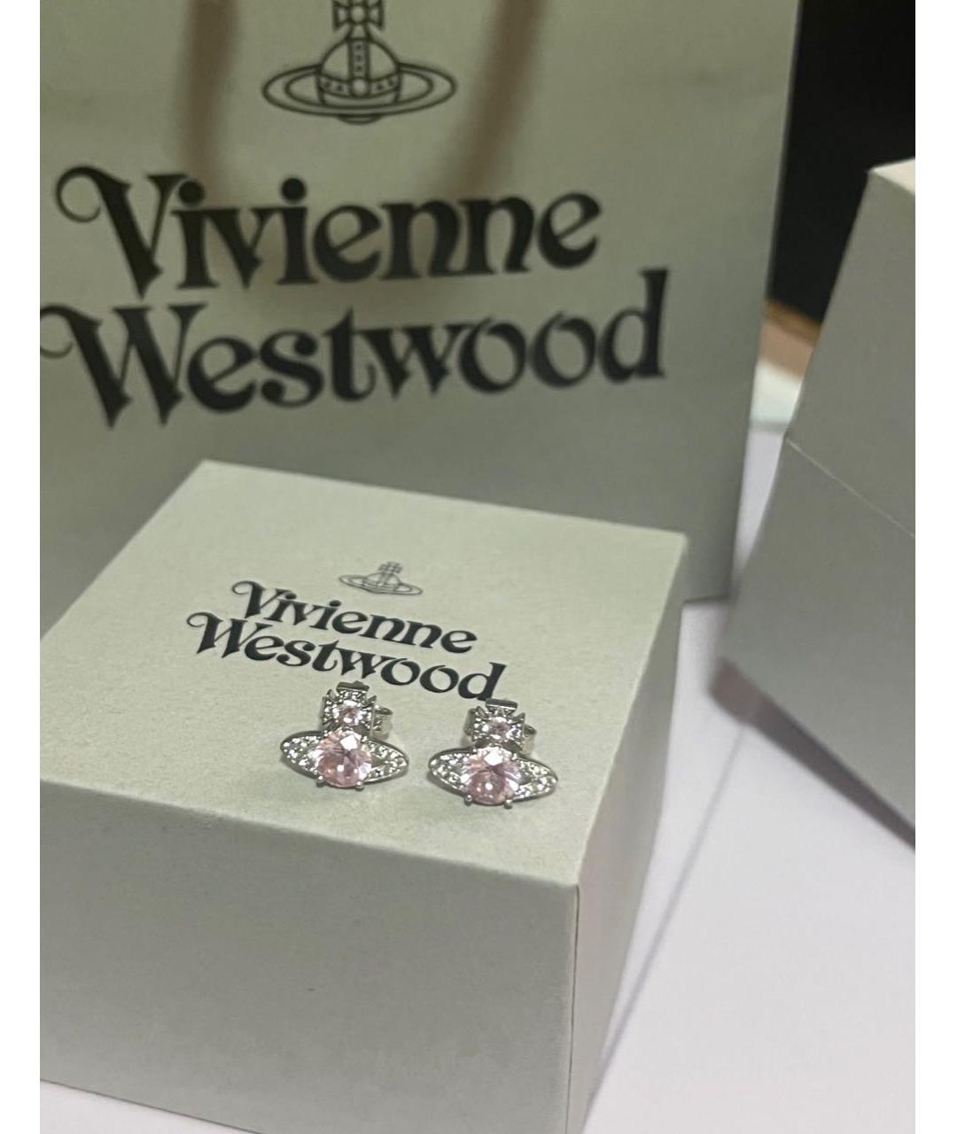 VIVIENNE WESTWOOD Розовые латунные серьги, фото 3