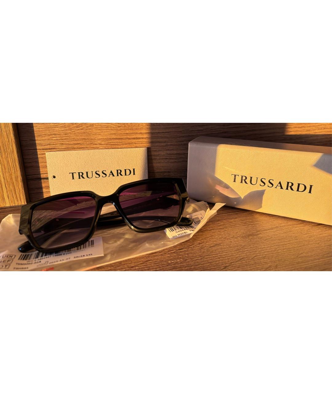 TRUSSARDI Черные солнцезащитные очки, фото 3