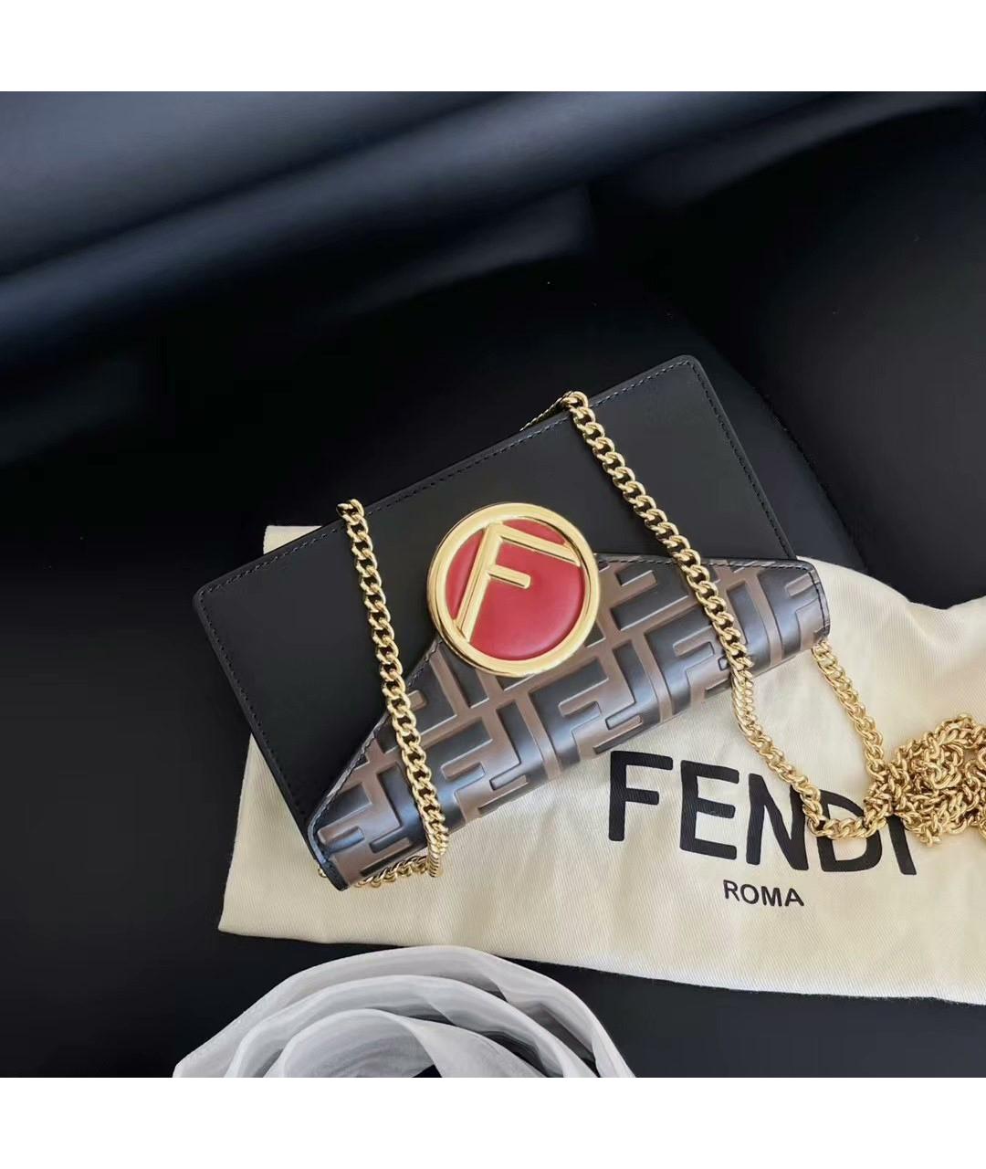 FENDI Коричневая поясная сумка, фото 4