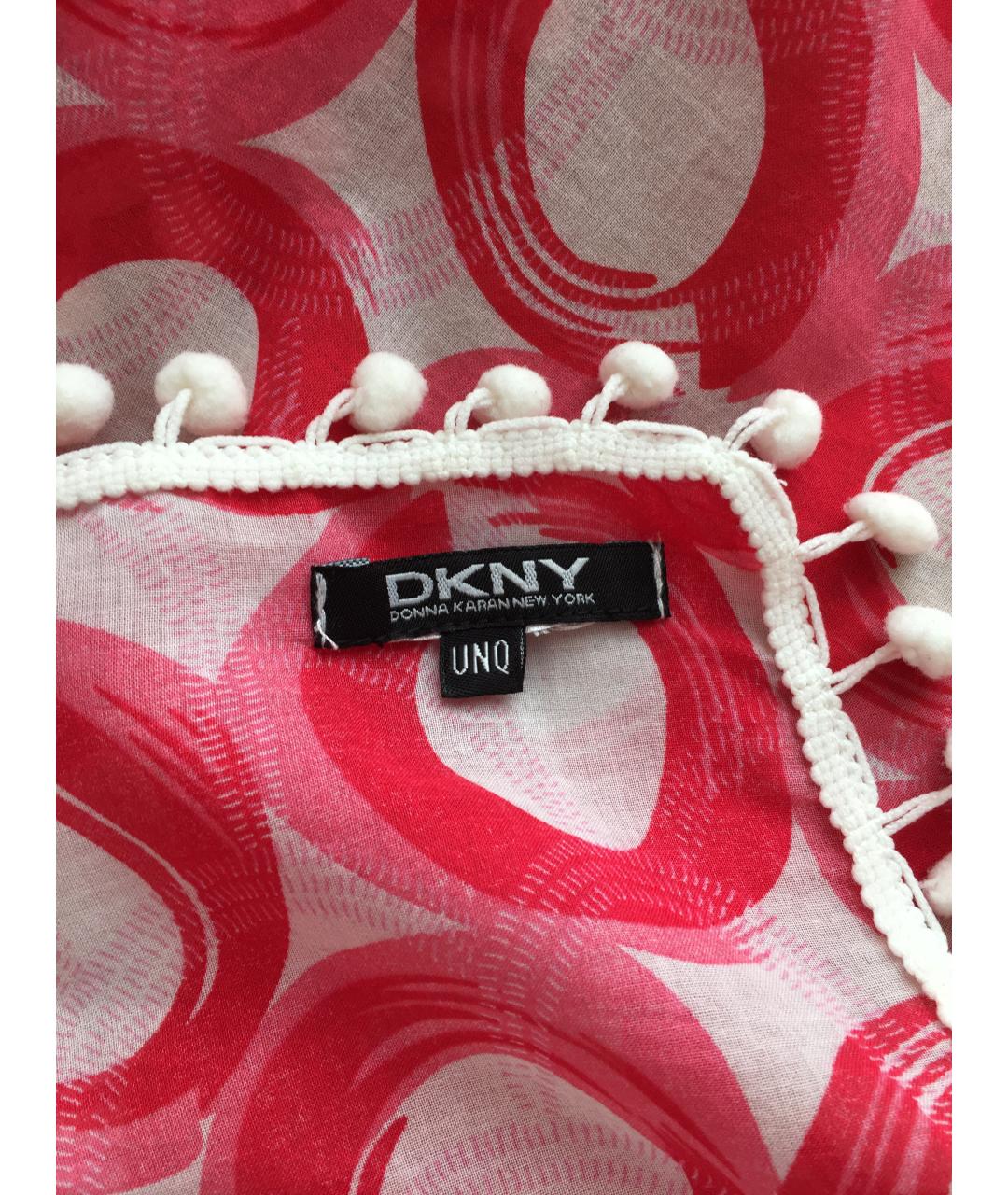 DKNY Розовый хлопковый платок, фото 3