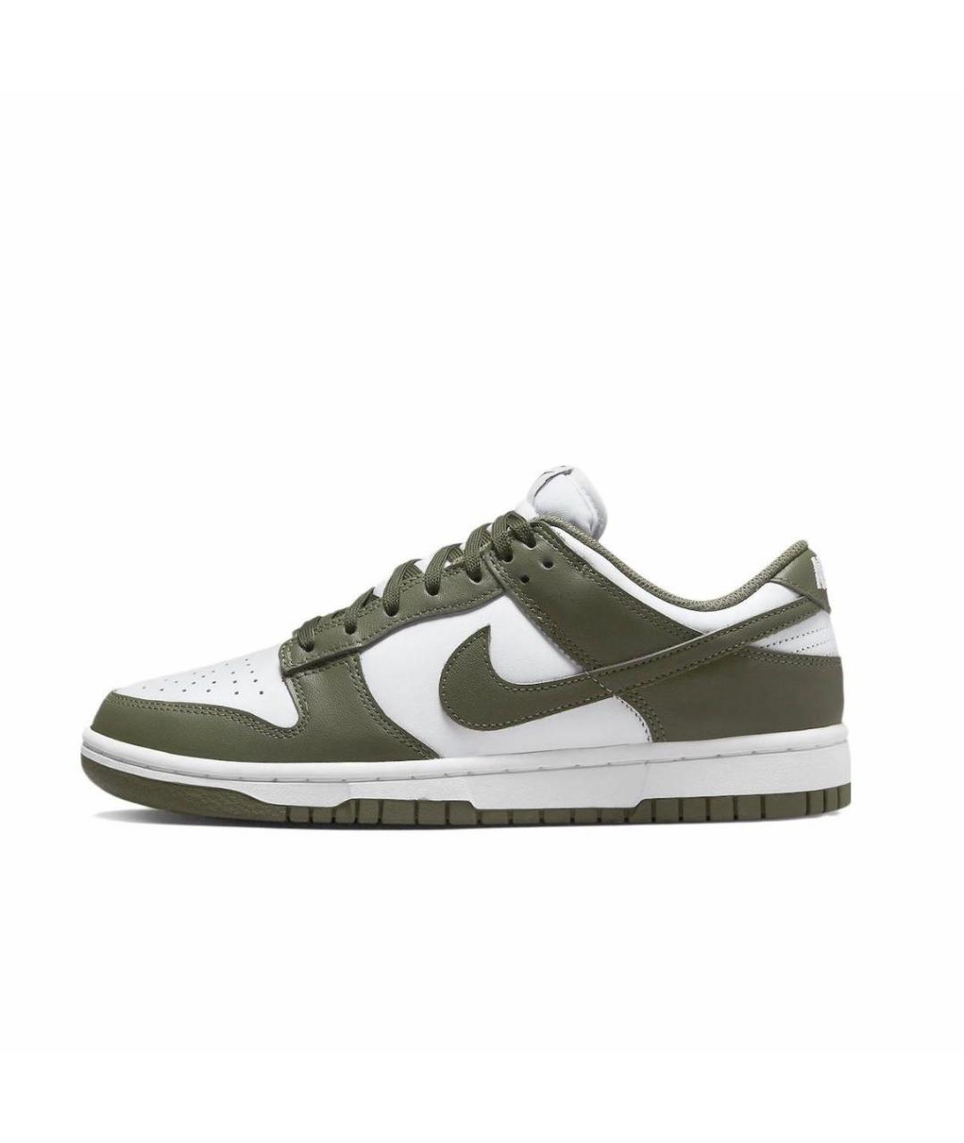 NIKE Хаки кожаные кроссовки, фото 5