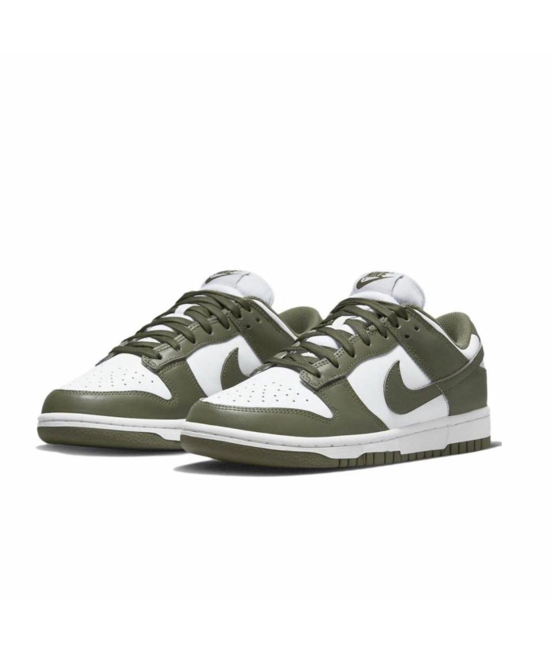 NIKE Хаки кожаные кроссовки, фото 2