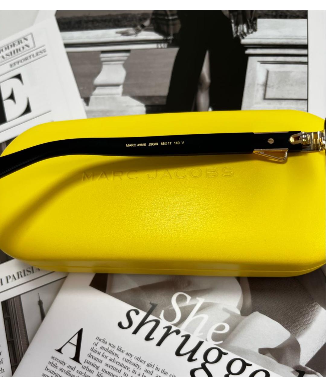 MARC JACOBS Черные металлические солнцезащитные очки, фото 6
