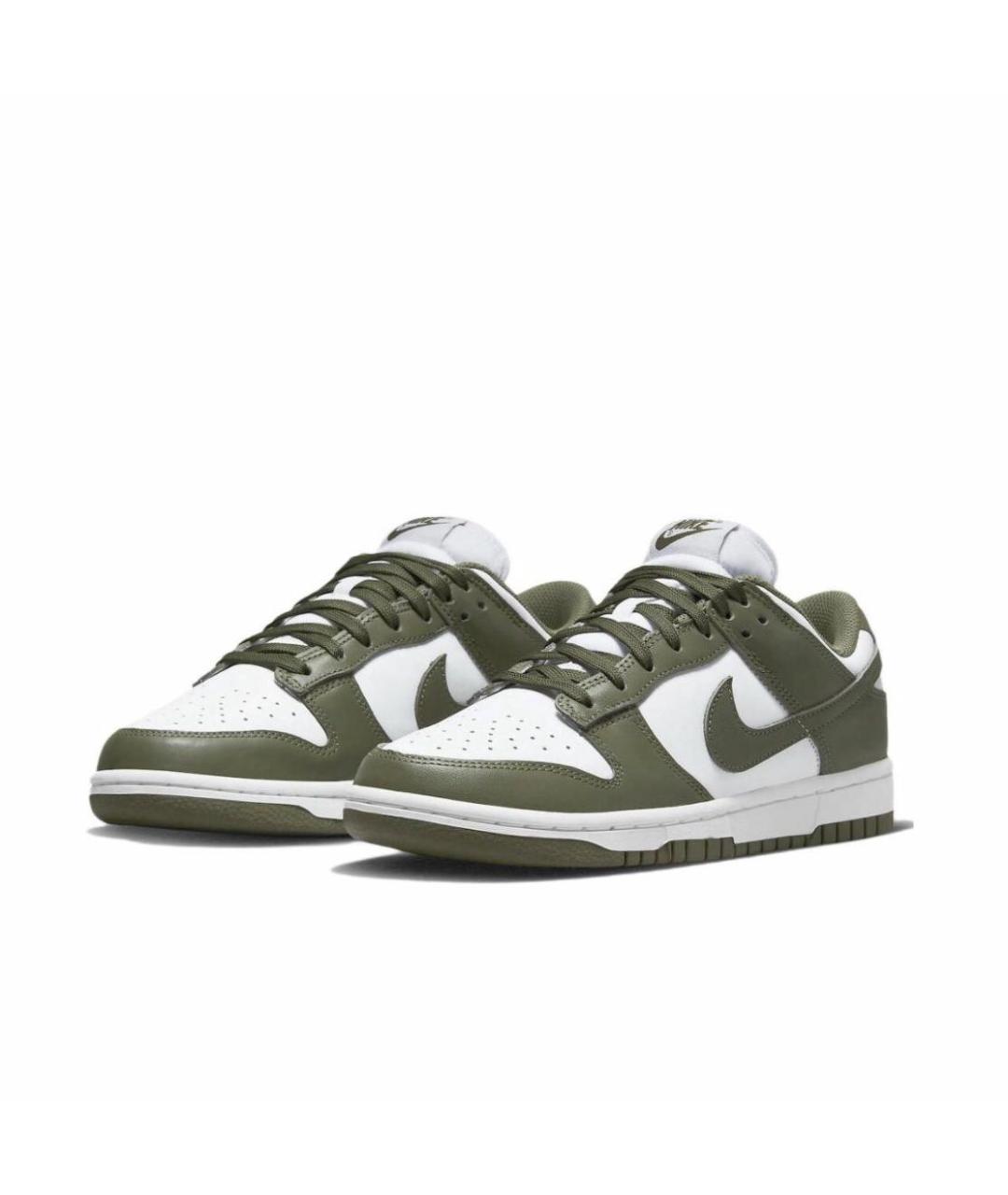 NIKE Хаки кожаные кроссовки, фото 2