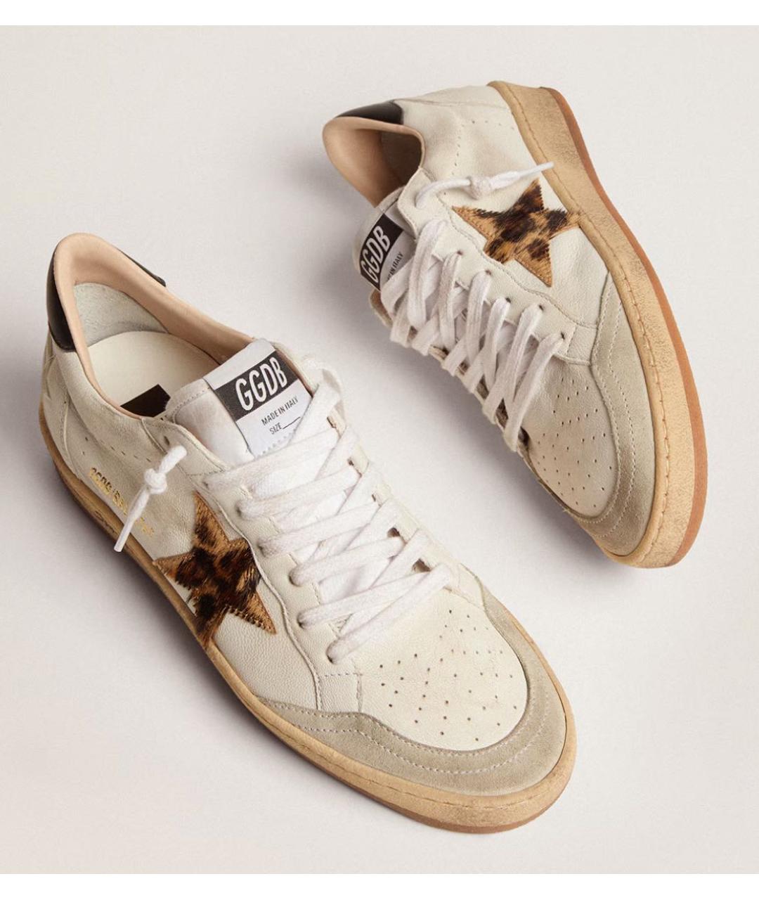 GOLDEN GOOSE DELUXE BRAND Белые кожаные кеды, фото 2