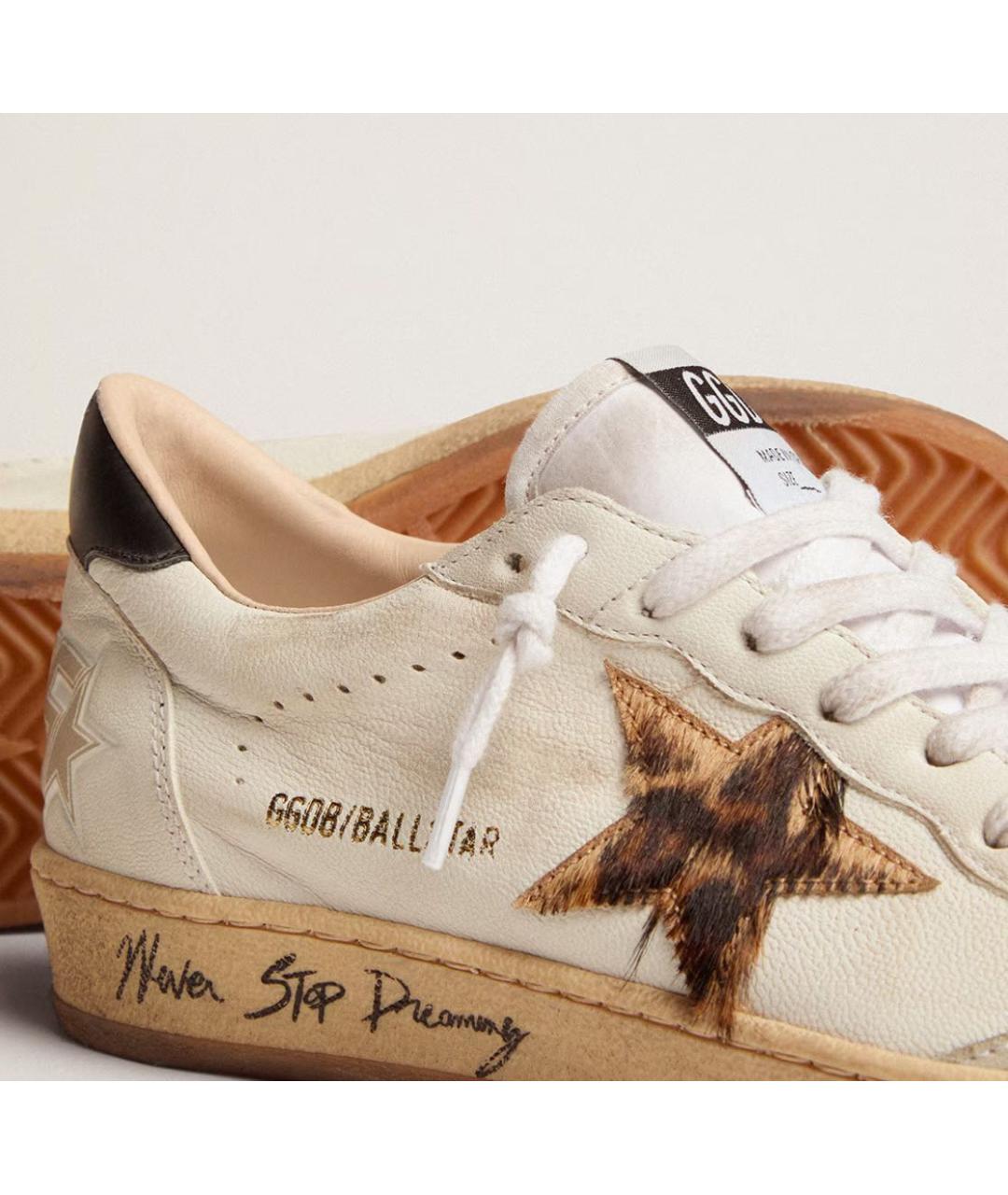 GOLDEN GOOSE DELUXE BRAND Белые кожаные кеды, фото 3