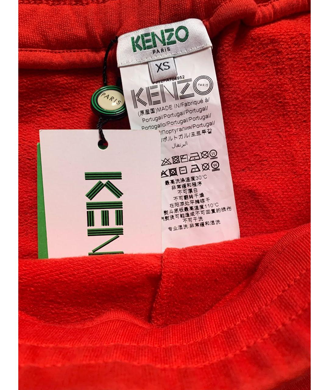 KENZO Красные хлопковые шорты, фото 4