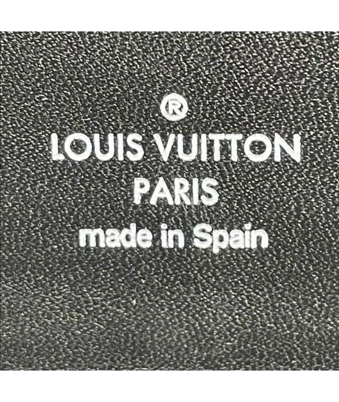 LOUIS VUITTON Темно-синий кожаный кошелек, фото 7