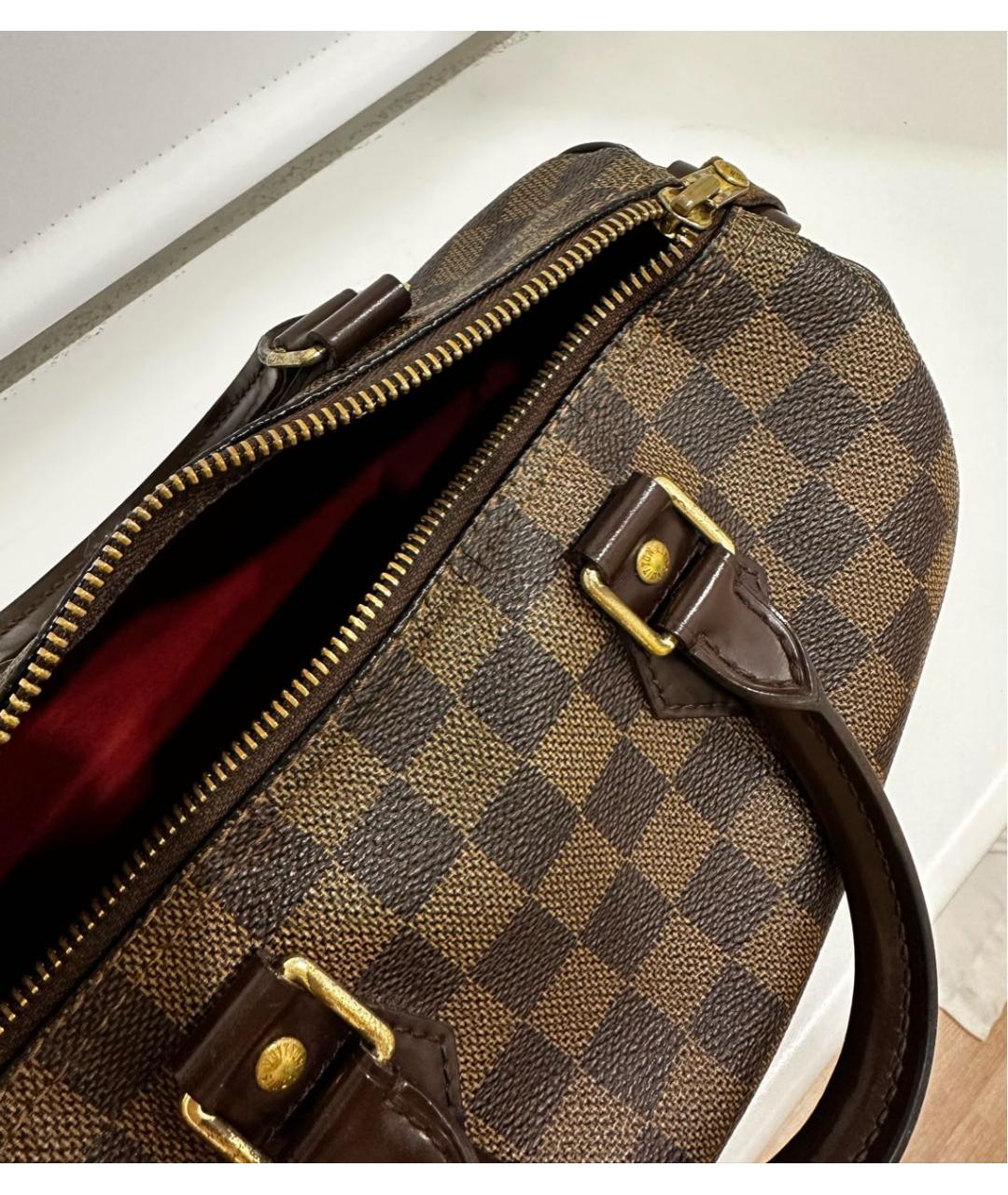 LOUIS VUITTON Коричневая сумка с короткими ручками, фото 4