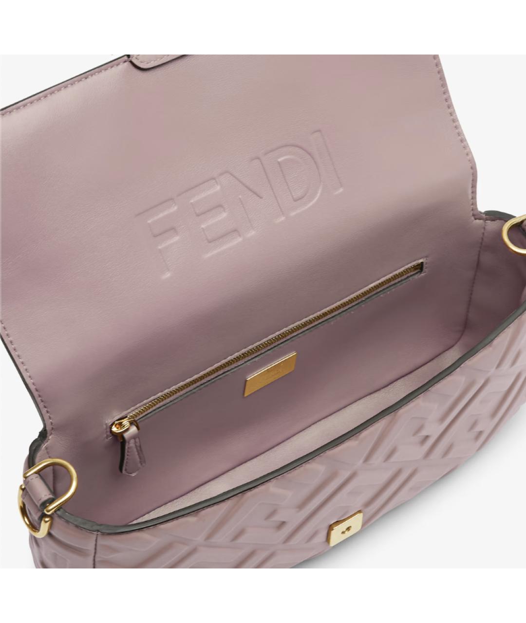 FENDI Фиолетовая кожаная сумка через плечо, фото 2