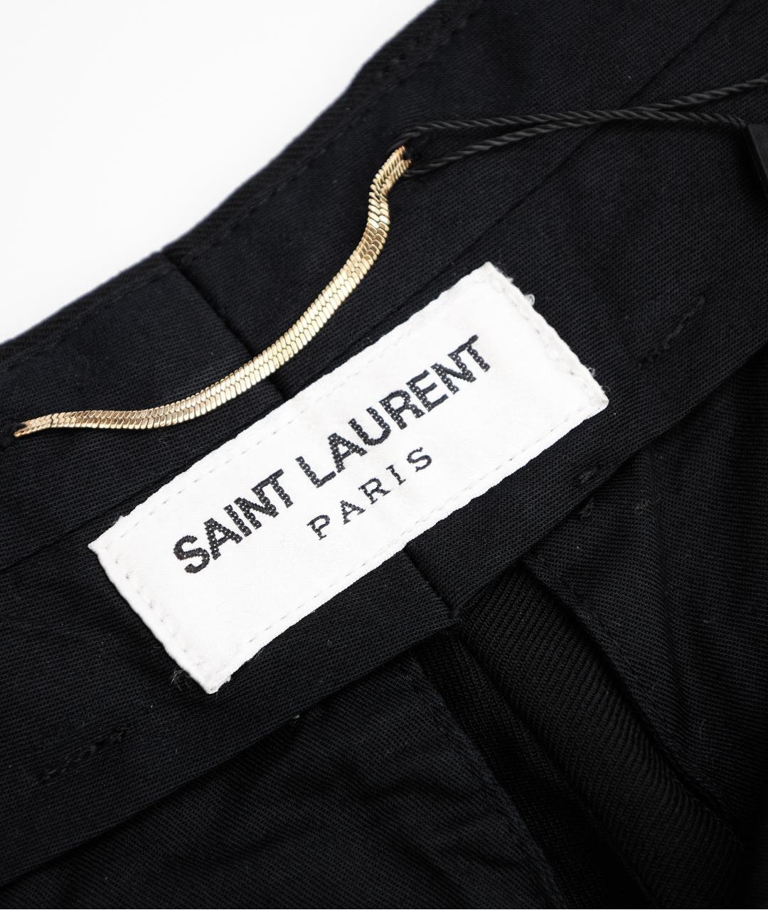 SAINT LAURENT Черные прямые брюки, фото 6