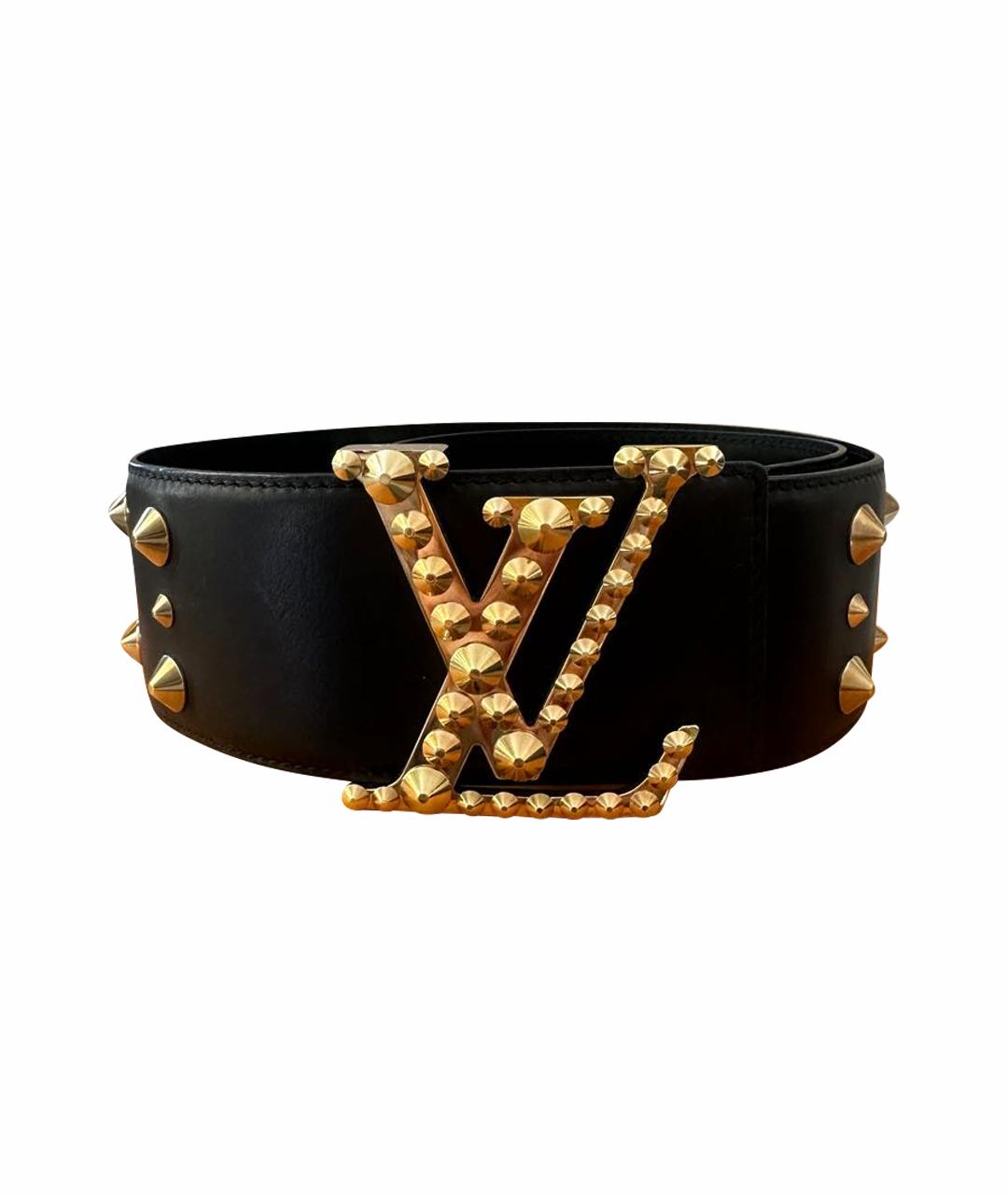 LOUIS VUITTON Черный кожаный ремень, фото 1