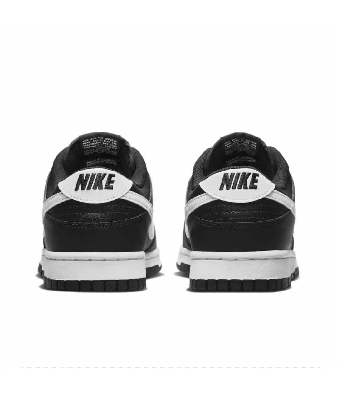 NIKE Черные кожаные низкие кроссовки / кеды, фото 4