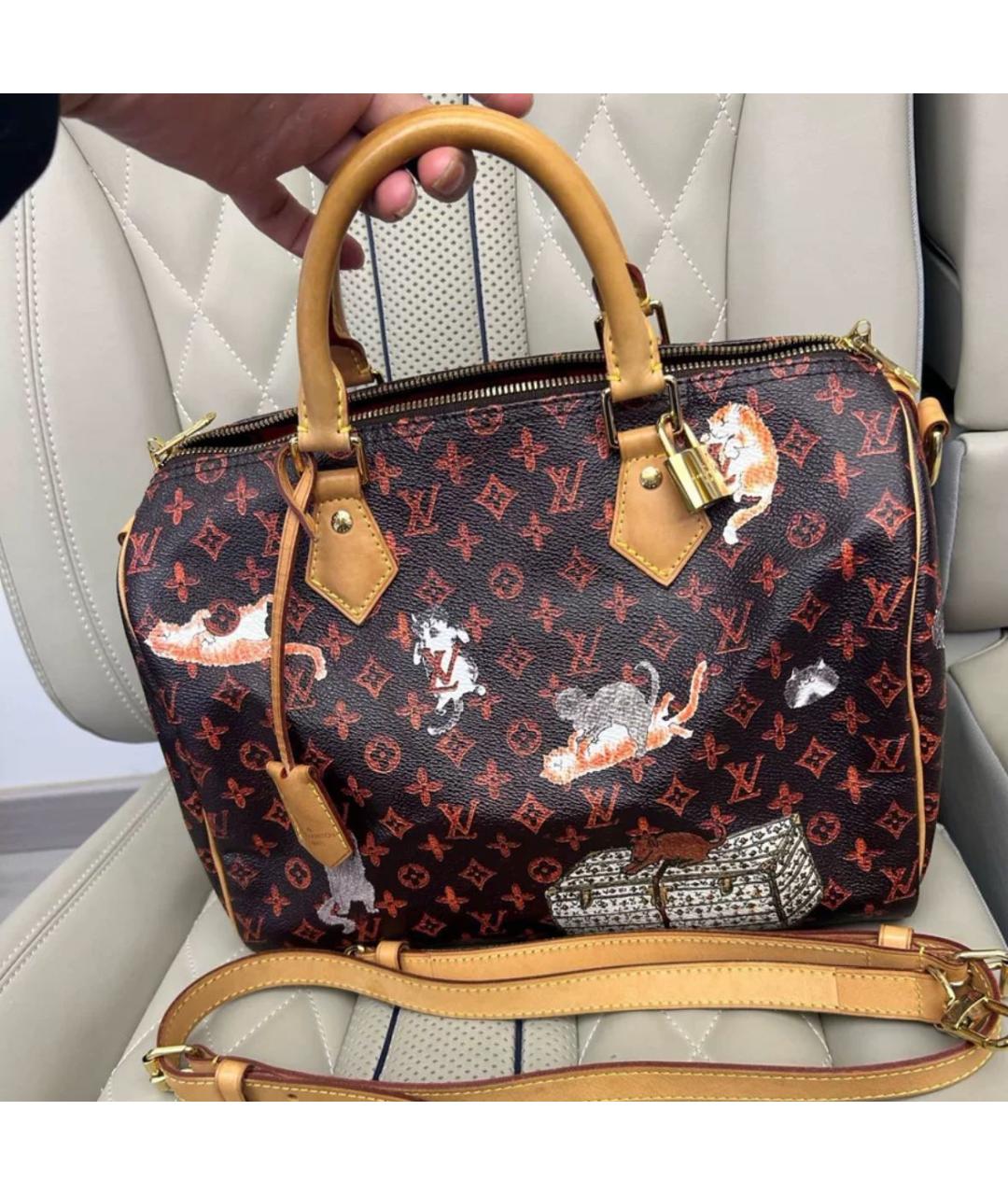 LOUIS VUITTON Коричневая сумка с короткими ручками, фото 9