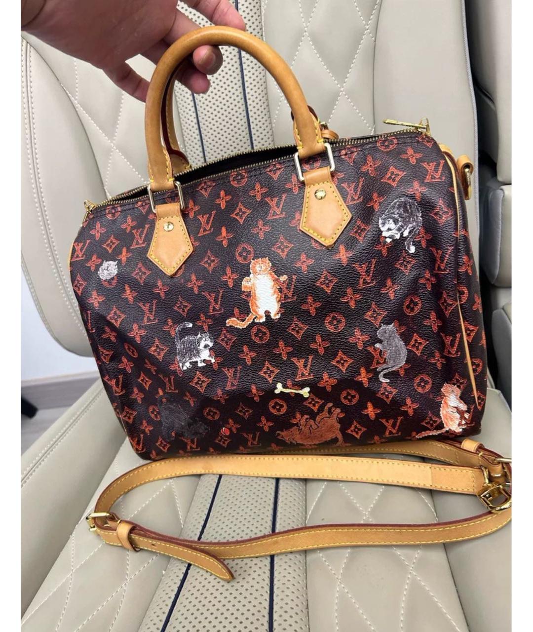 LOUIS VUITTON Коричневая сумка с короткими ручками, фото 2