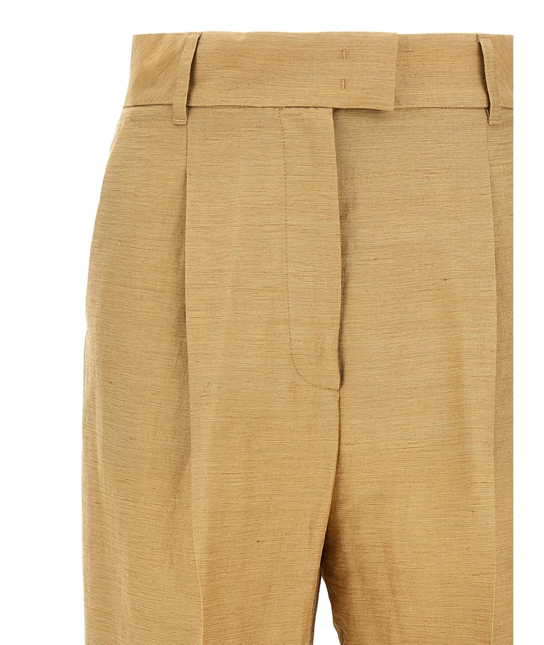 MAX MARA Бежевые прямые брюки, фото 3