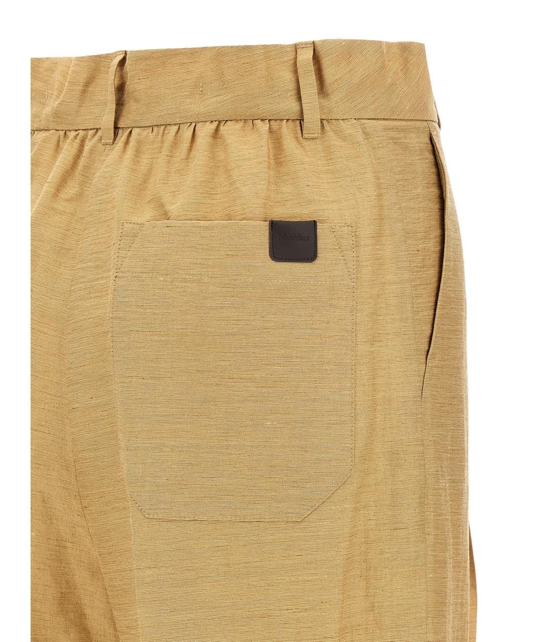 MAX MARA Бежевые прямые брюки, фото 4