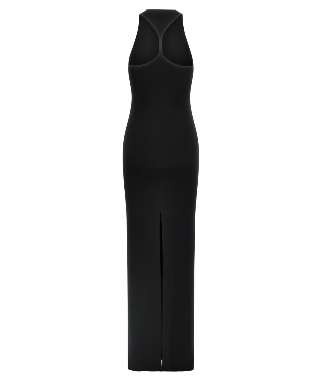 SAINT LAURENT Черное вискозное повседневное платье, фото 2