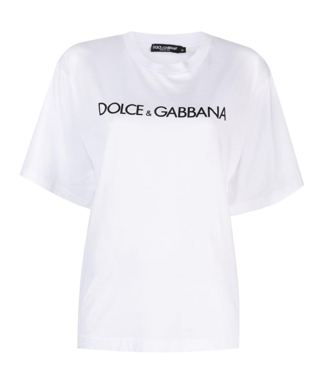 DOLCE&GABBANA Белая хлопковая футболка, фото 1