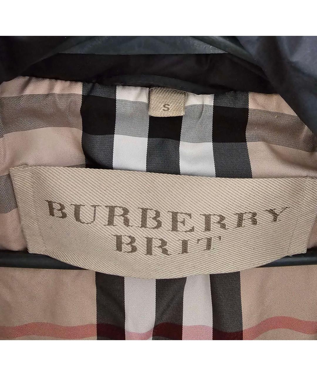 BURBERRY Черный полиэстеровый пуховик, фото 5