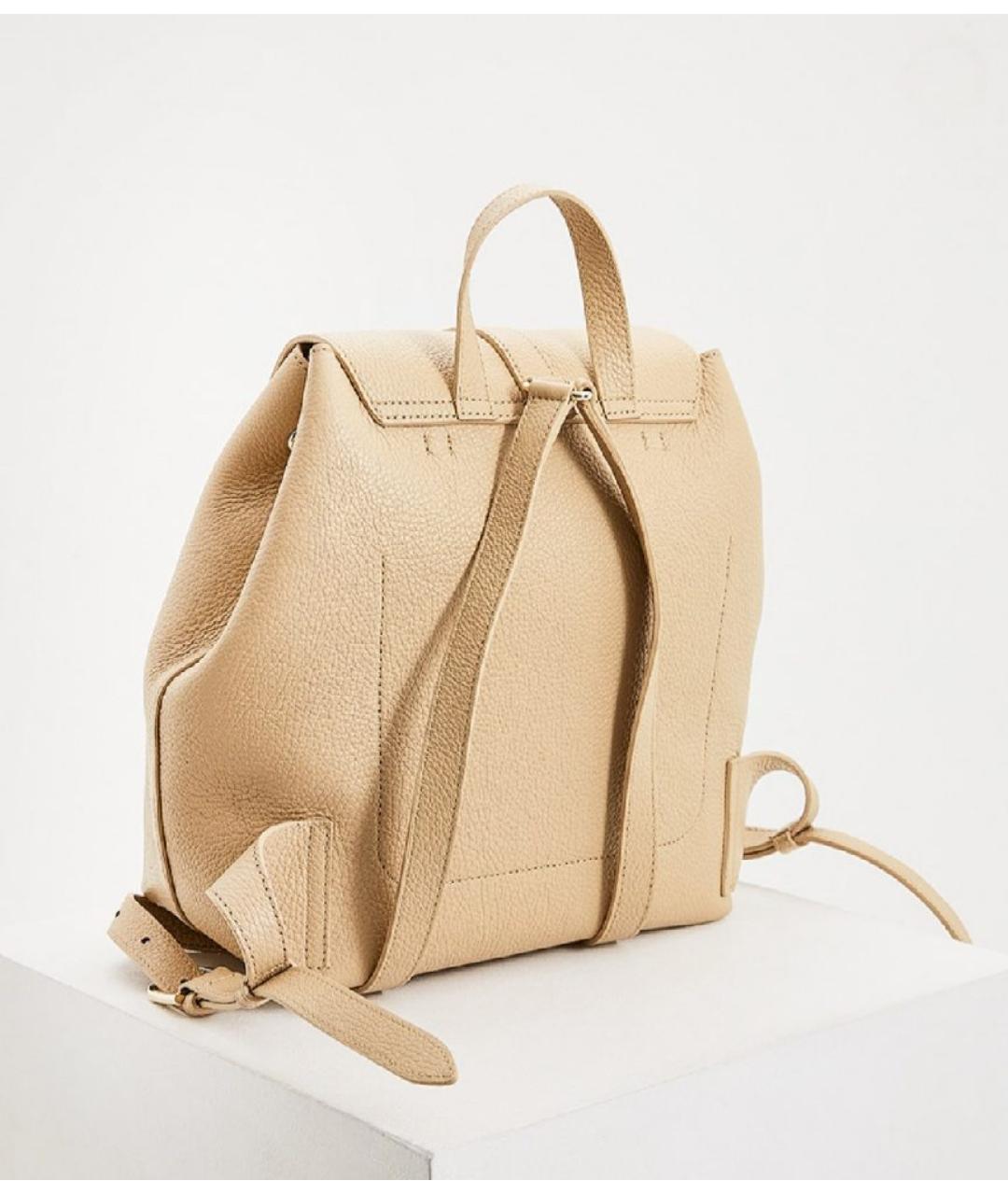 FURLA Бежевый кожаный рюкзак, фото 3