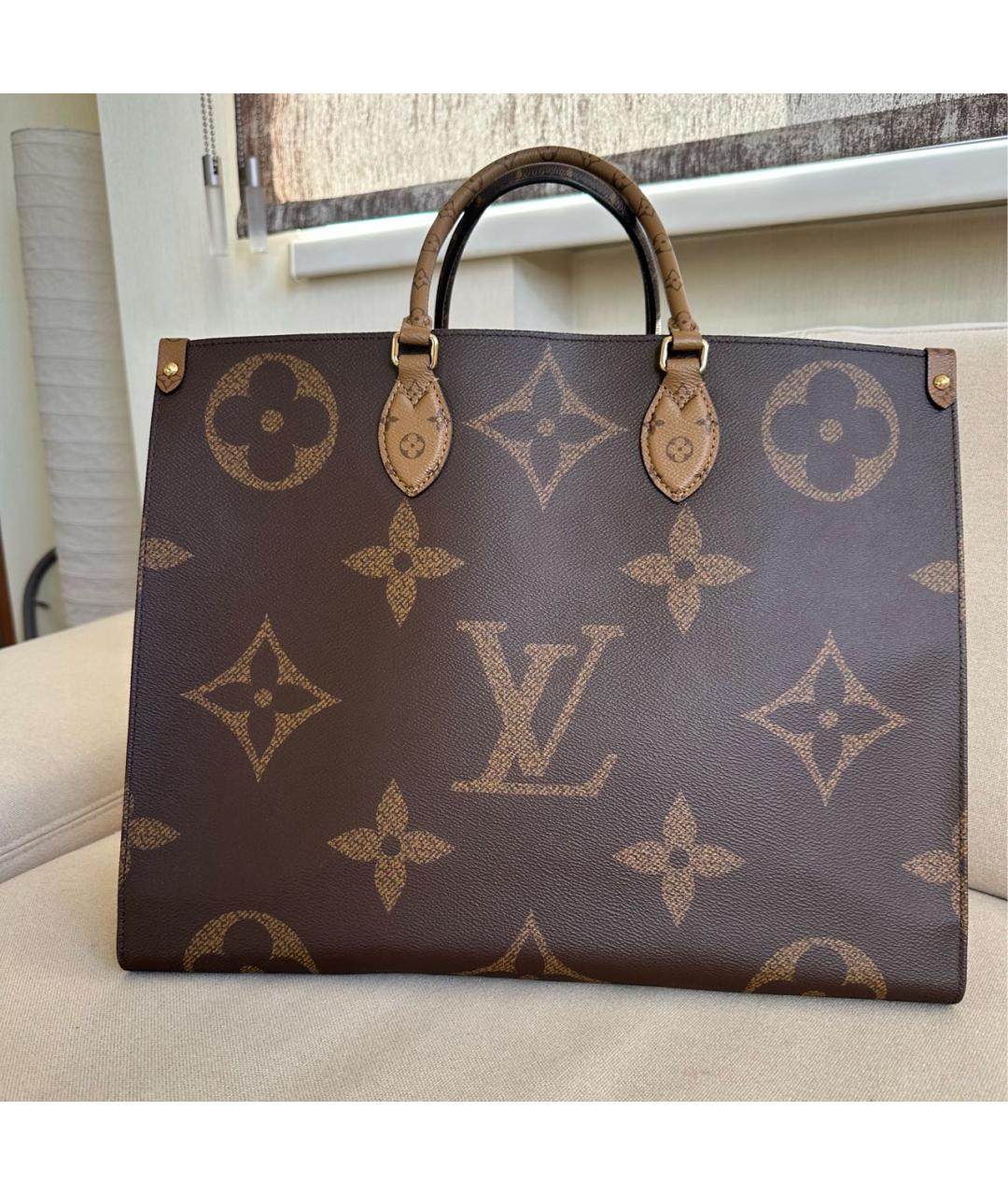 LOUIS VUITTON Коричневая сумка тоут, фото 3