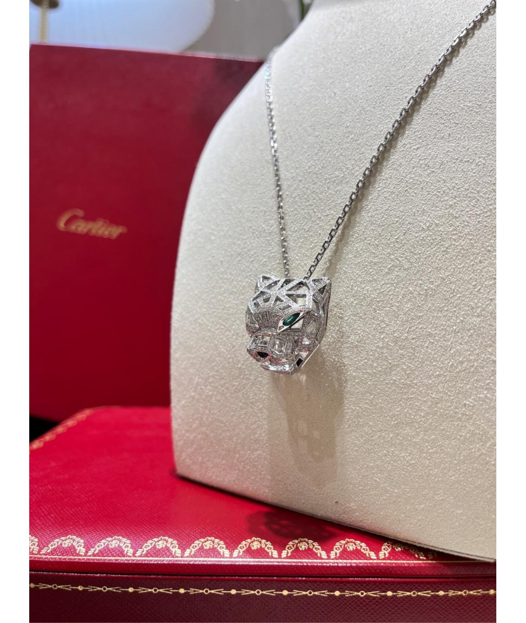 CARTIER Серебряное колье из белого золота, фото 4