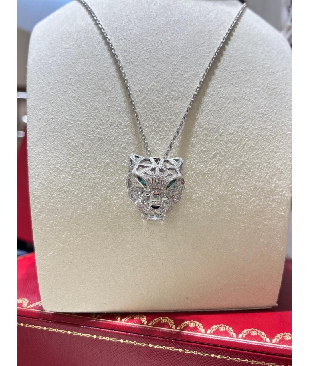 CARTIER Серебряное колье из белого золота, фото 6