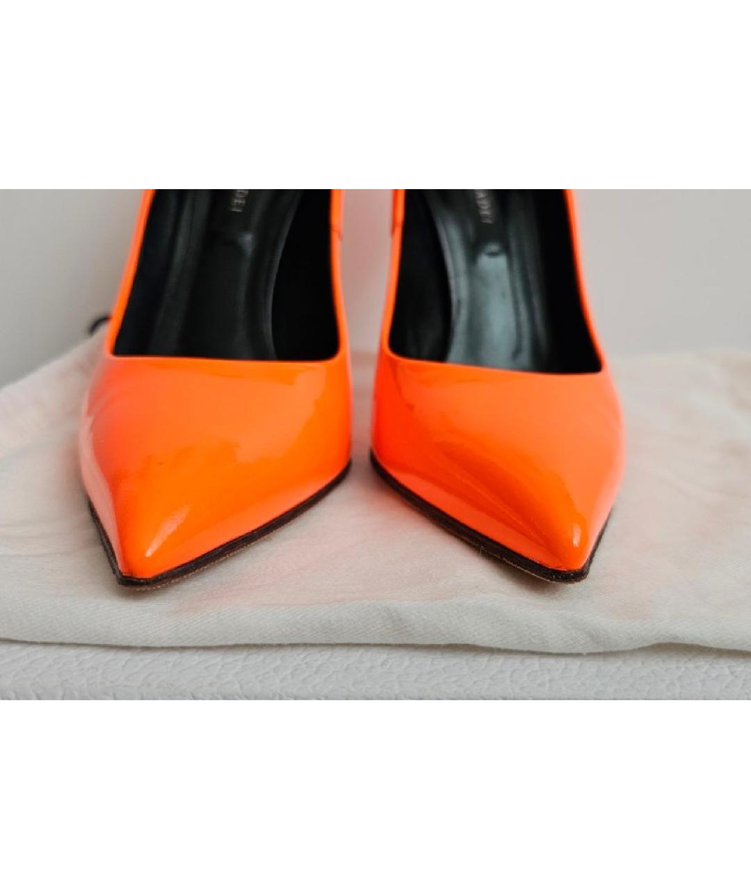 CASADEI Оранжевое туфли из лакированной кожи, фото 7