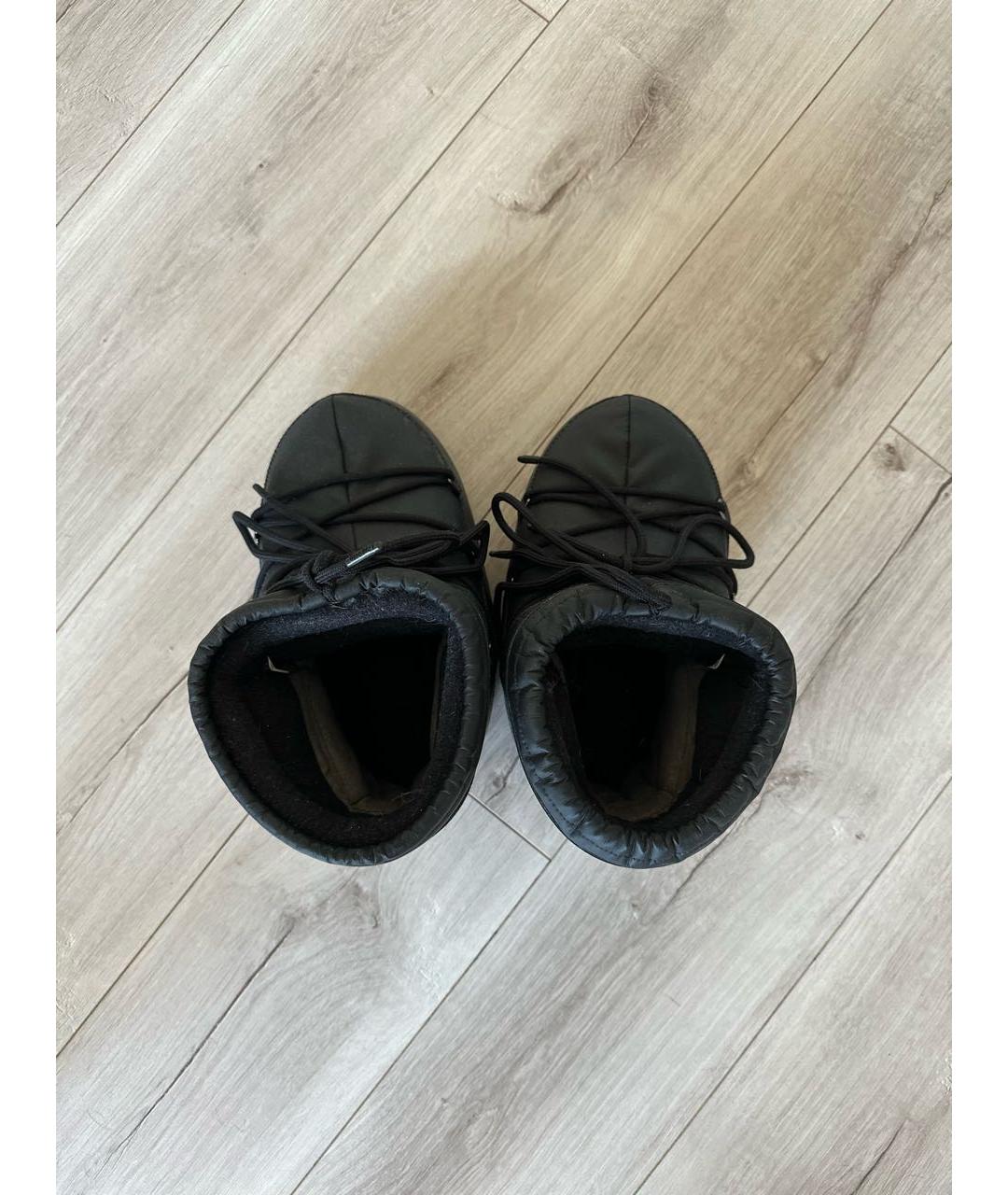 MOON BOOT Черные высокие ботинки из искусственной кожи, фото 3
