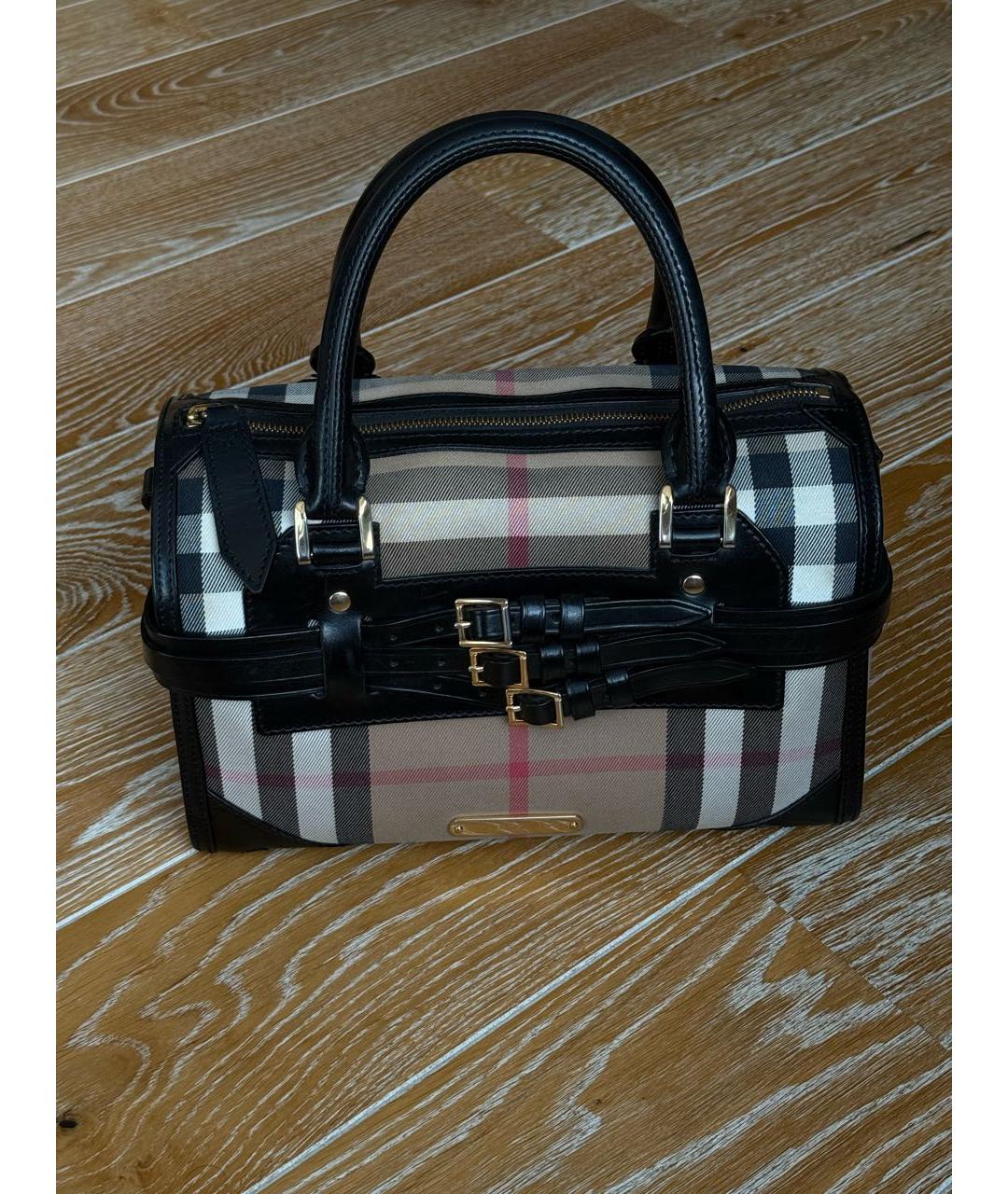 BURBERRY Коричневая кожаная сумка с короткими ручками, фото 9