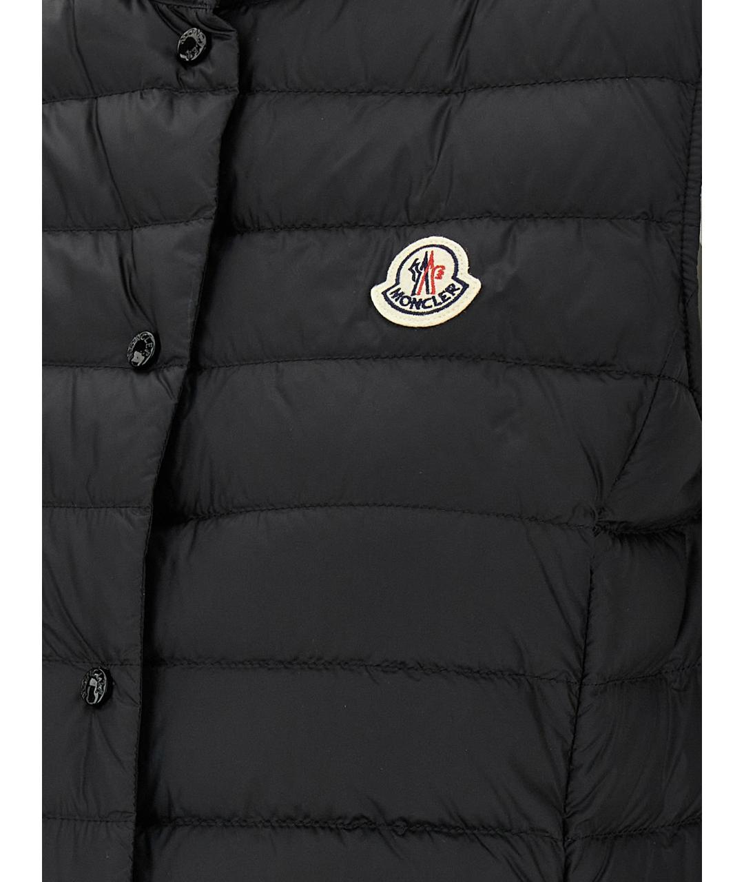 MONCLER Черная полиамидовая жилетка, фото 4