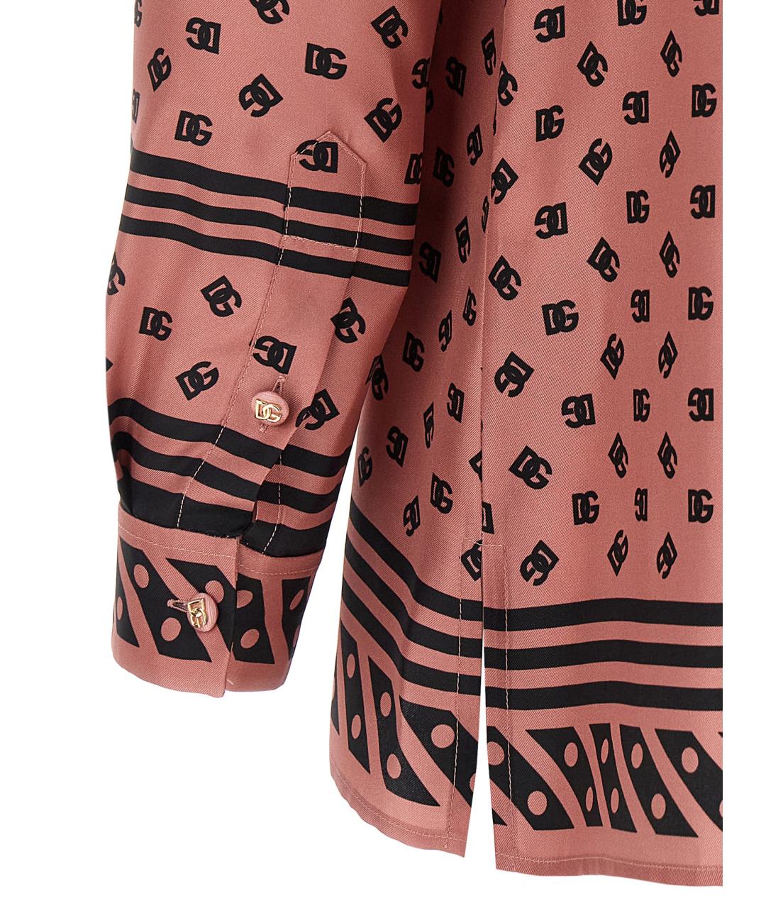 DOLCE&GABBANA Розовая шелковая блузы, фото 4