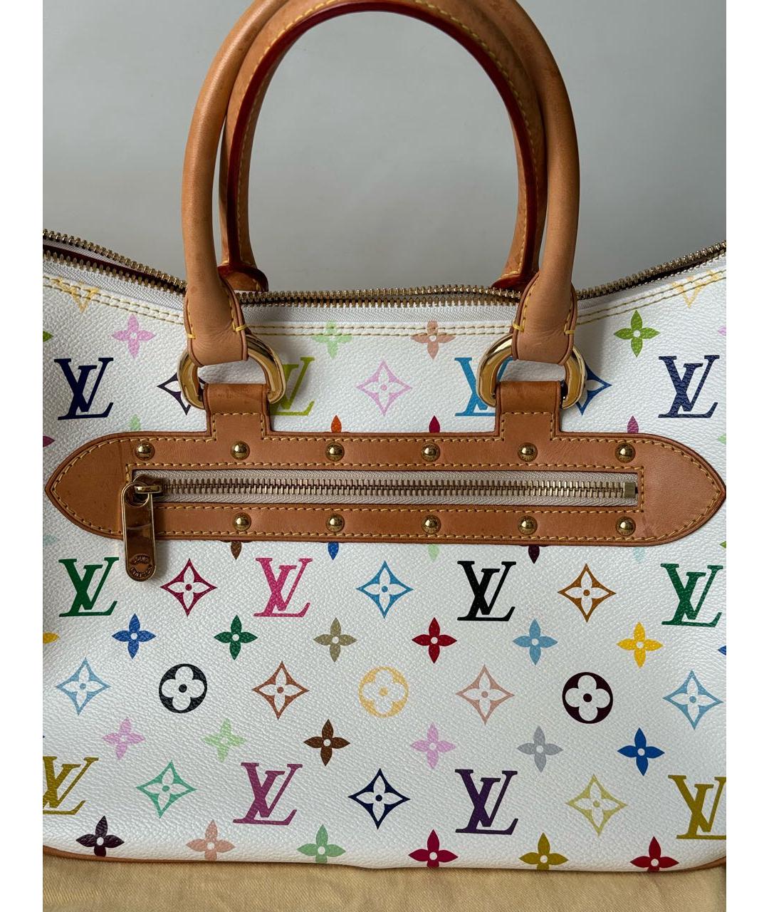 LOUIS VUITTON Белая сумка с короткими ручками из искусственной кожи, фото 3