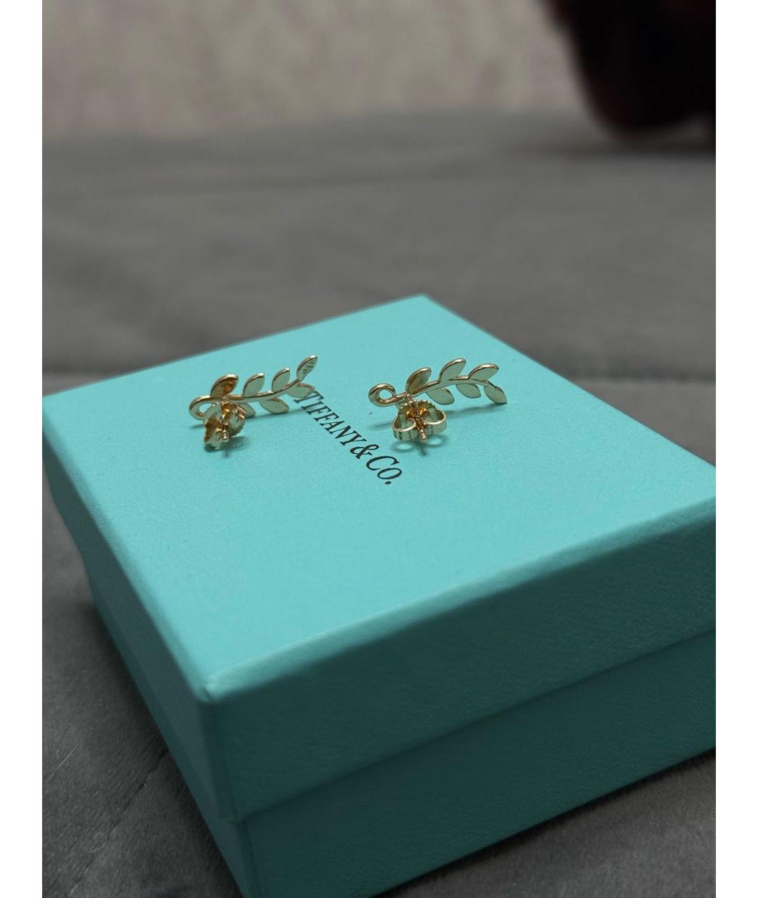 TIFFANY&CO Желтые серьги из желтого золота, фото 3