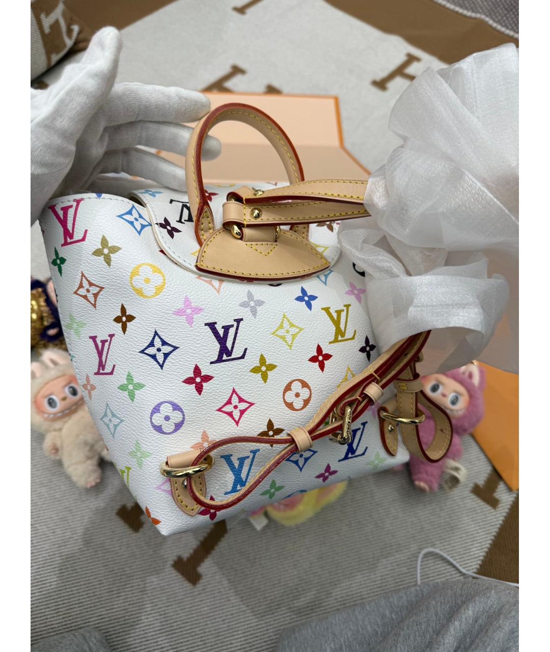 LOUIS VUITTON Белый кожаный рюкзак, фото 2