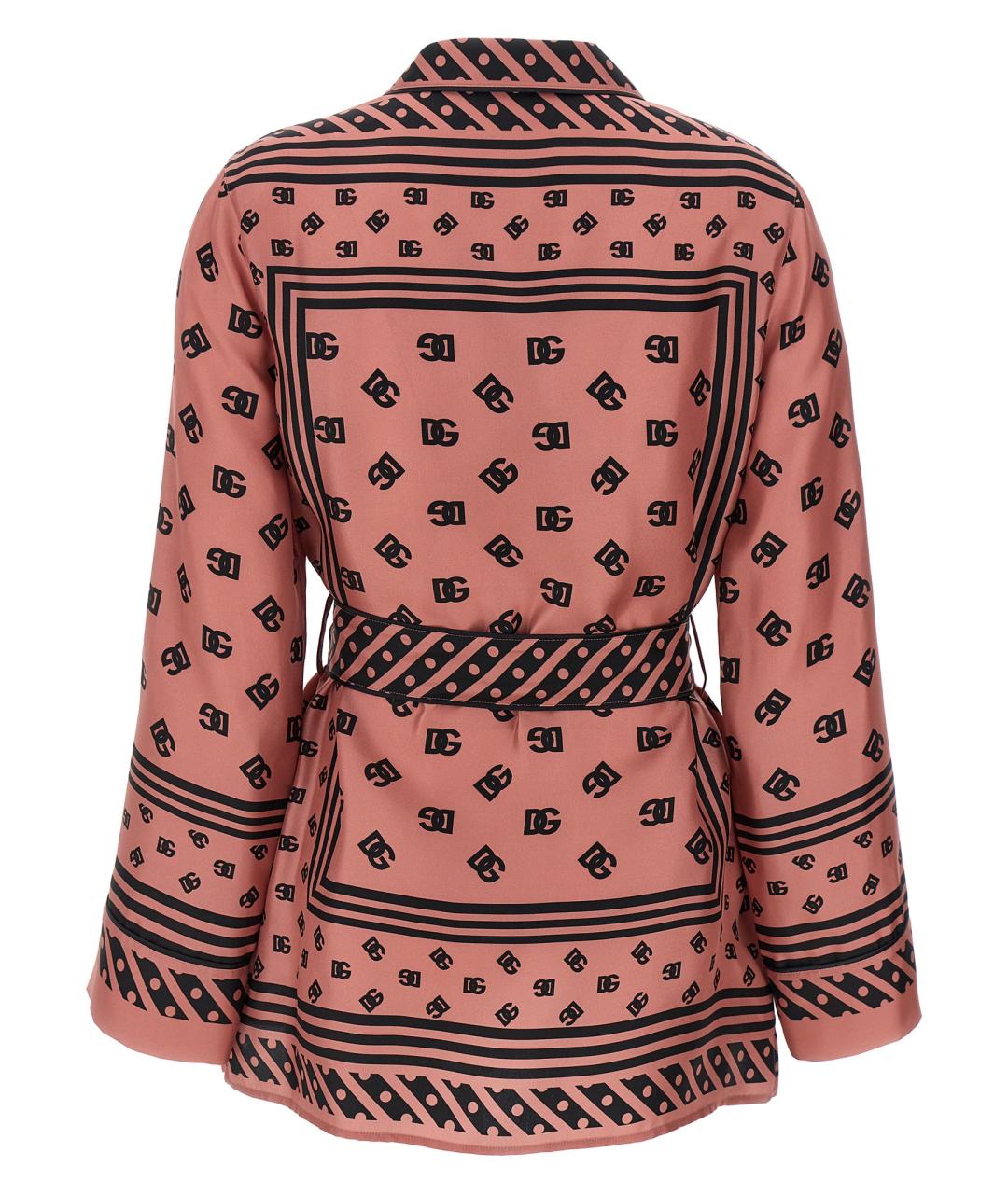 DOLCE&GABBANA Розовая шелковая блузы, фото 2