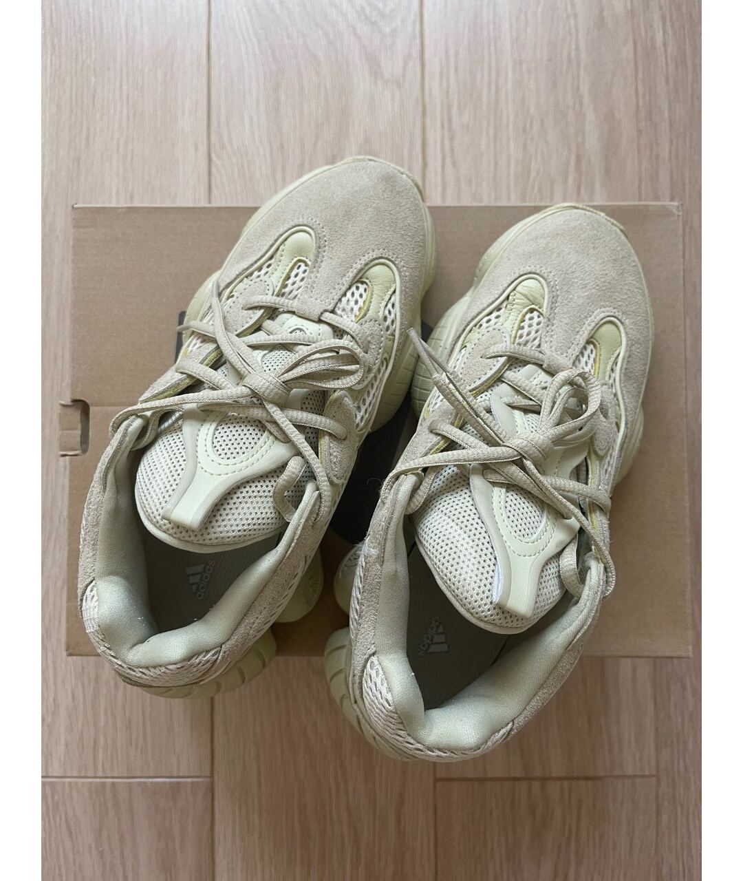 ADIDAS YEEZY Желтые замшевые кроссовки, фото 2