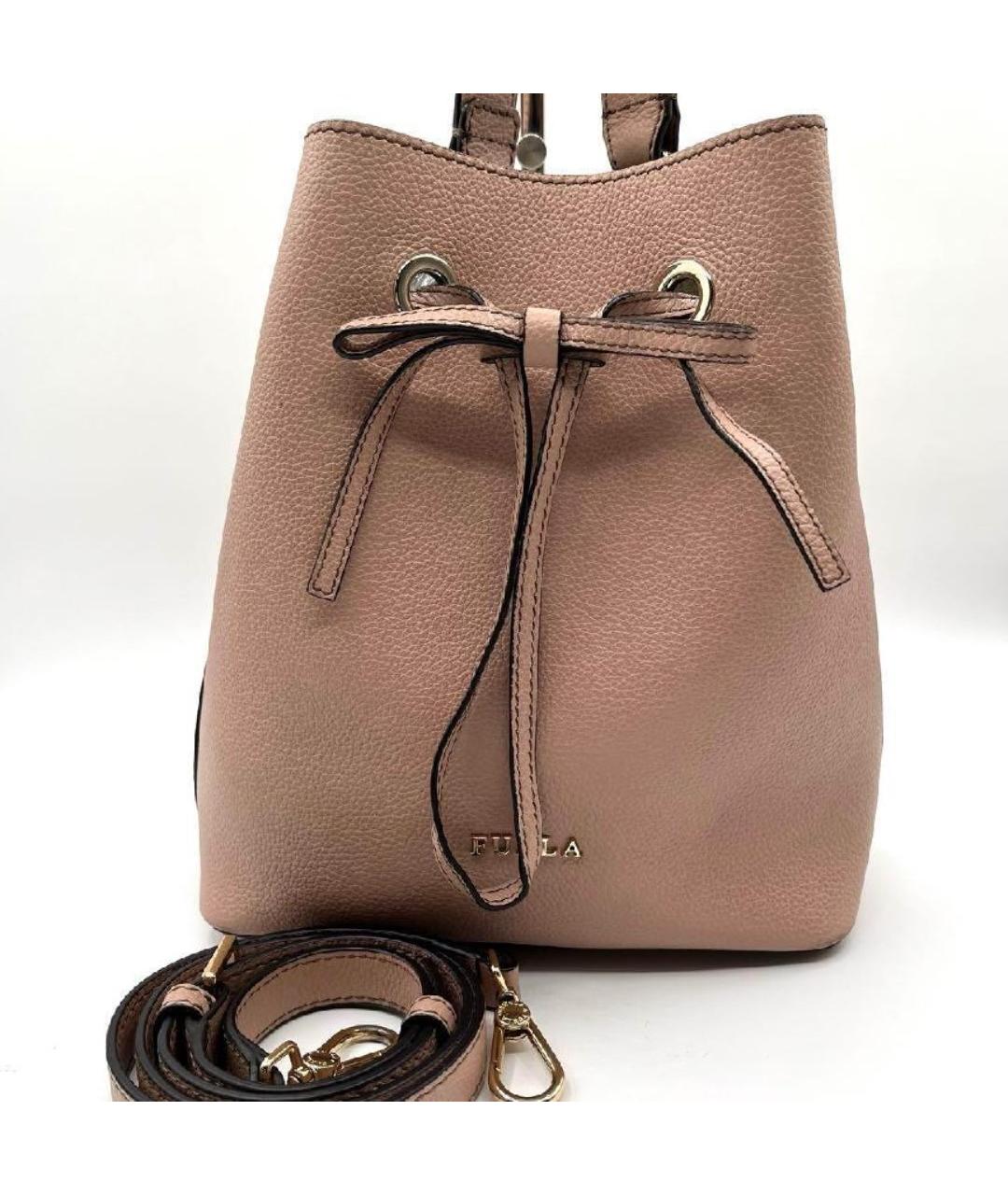 FURLA Бежевая кожаная сумка через плечо, фото 8