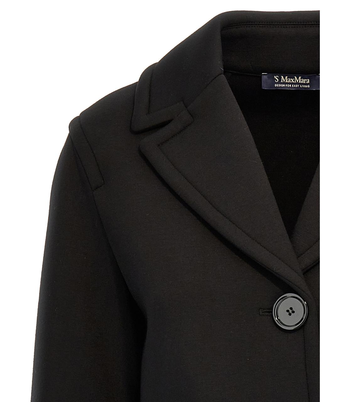 'S MAX MARA Черное вискозное пальто, фото 3