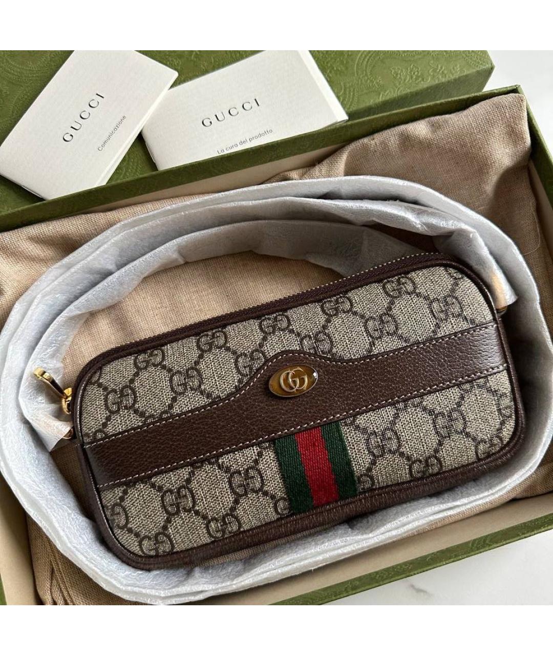 GUCCI Коричневая сумка через плечо, фото 2