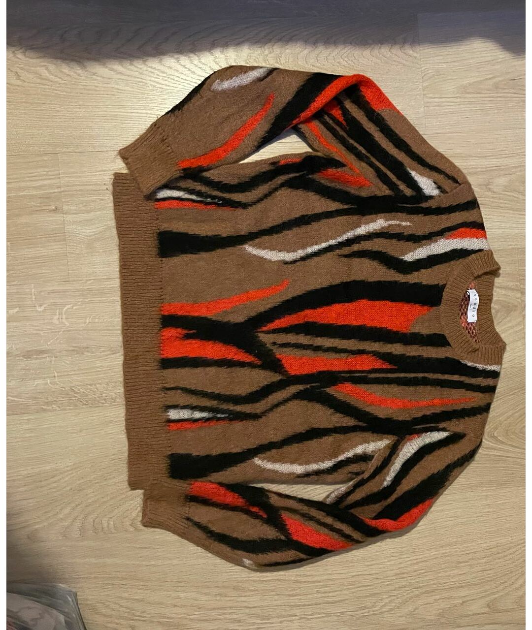 SANDRO Коричневый полиамидовый джемпер / свитер, фото 3