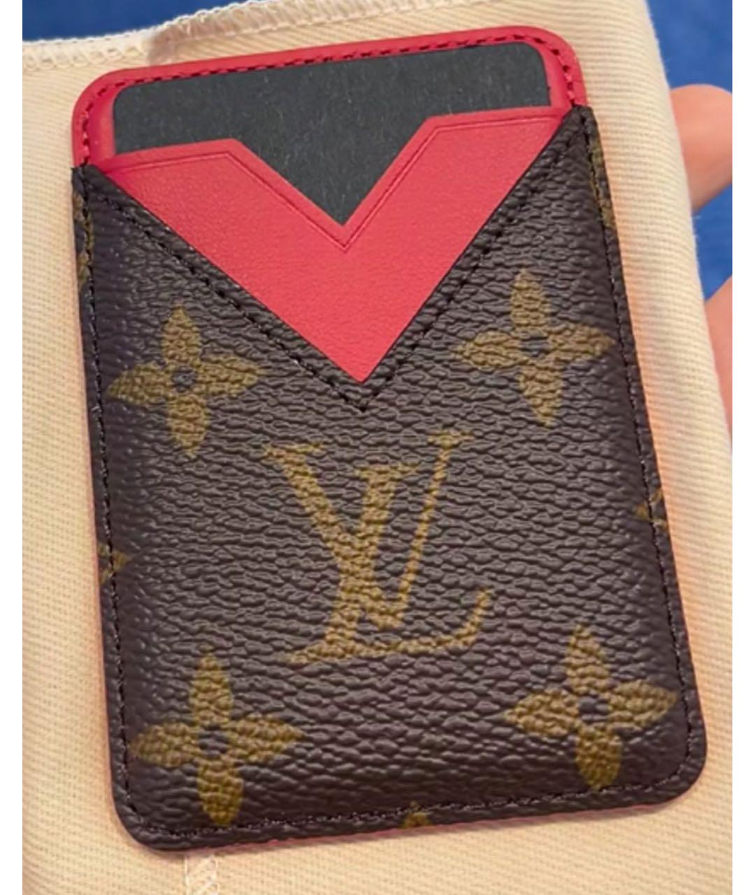 LOUIS VUITTON Коричневый кардхолдер, фото 3