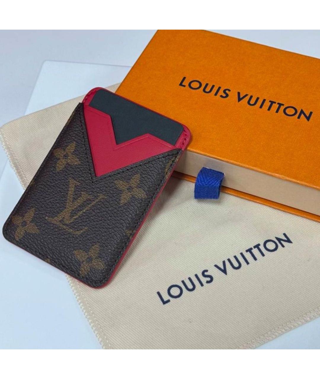 LOUIS VUITTON Коричневый кардхолдер, фото 4