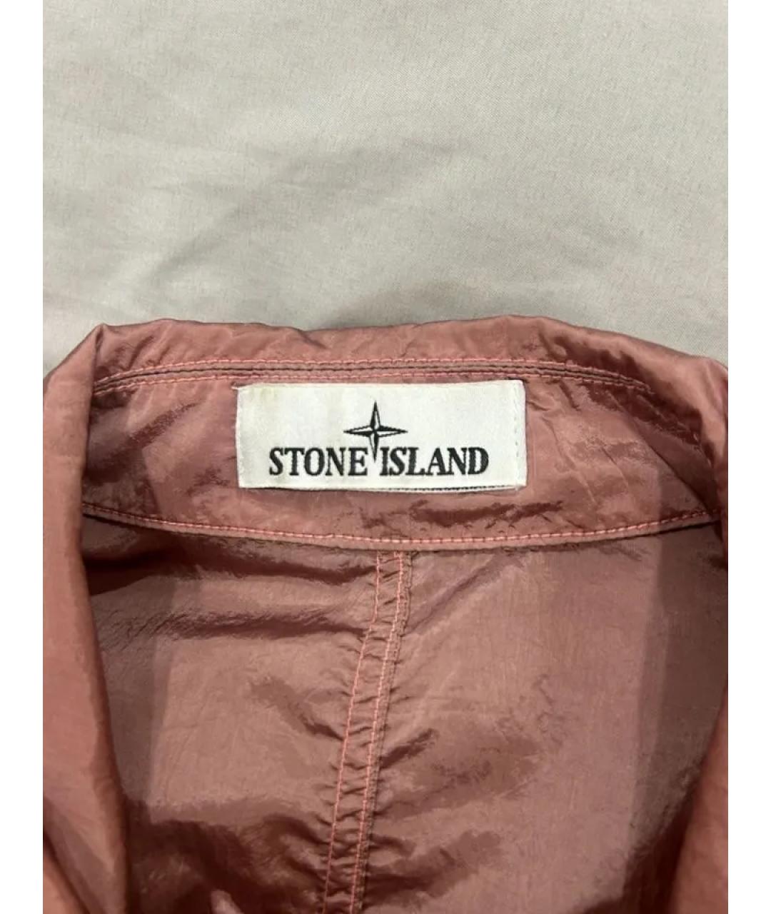 STONE ISLAND Розовая полиамидовая куртка, фото 4