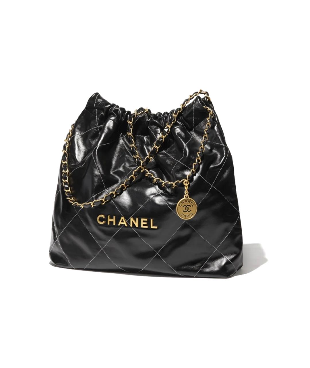 CHANEL Черная кожаная сумка через плечо, фото 4