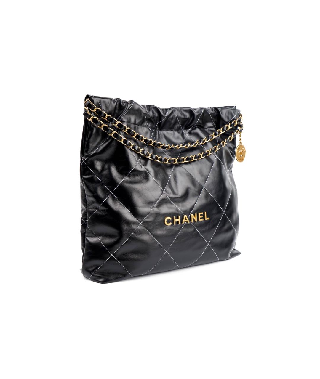 CHANEL Черная кожаная сумка через плечо, фото 2