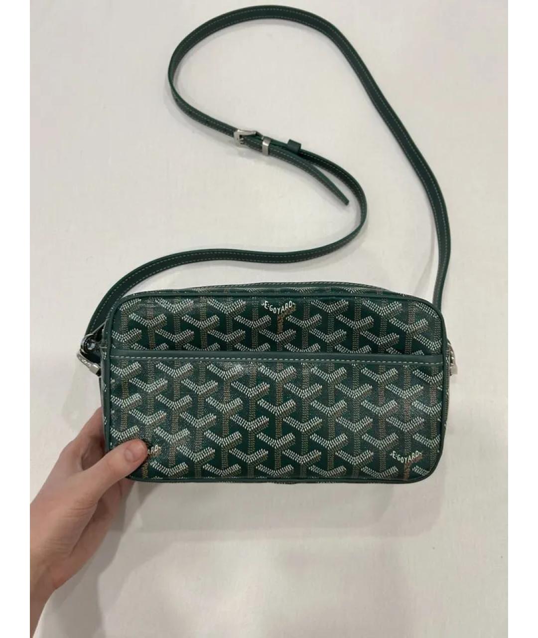 GOYARD Зеленая кожаная сумка на плечо, фото 3