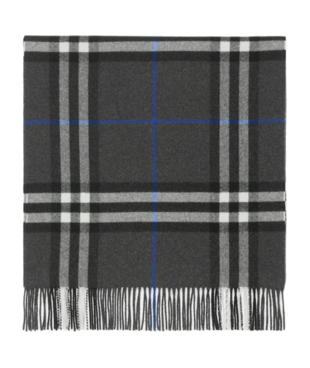 BURBERRY Черный кашемировый шарф, фото 2