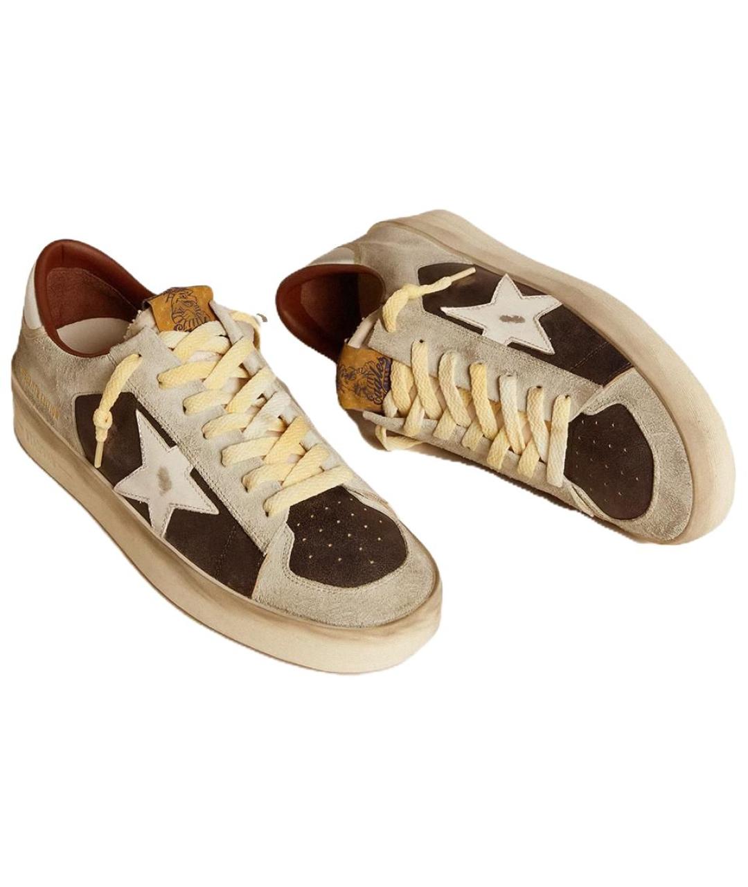GOLDEN GOOSE DELUXE BRAND Бежевые низкие кроссовки / кеды, фото 3